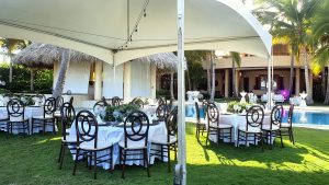 setup reception dinner punta cana villa venue wedding didea